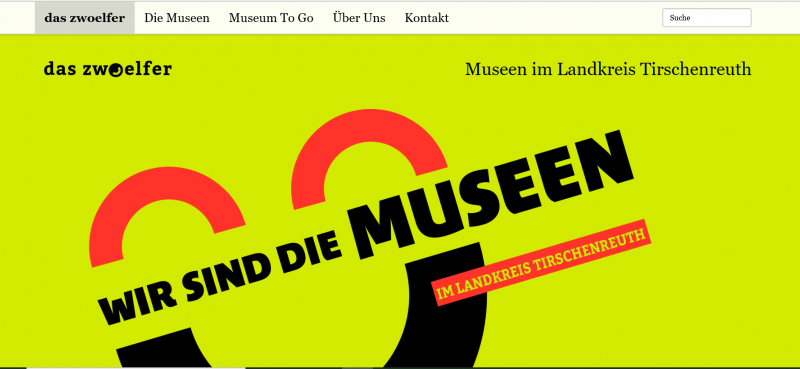 Abbildung Website 'Museen im Landkreis Tirschenreuth'
